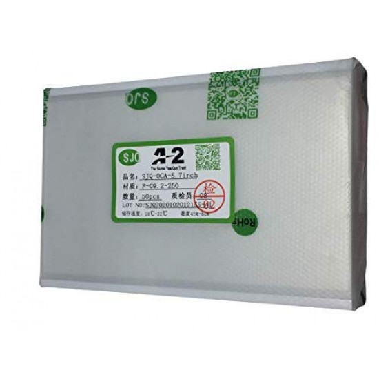 OCA Glue Sheet with 3 Layer Protection(OCA) (5.7) 1 Pack 50 pcs (1 x 50)